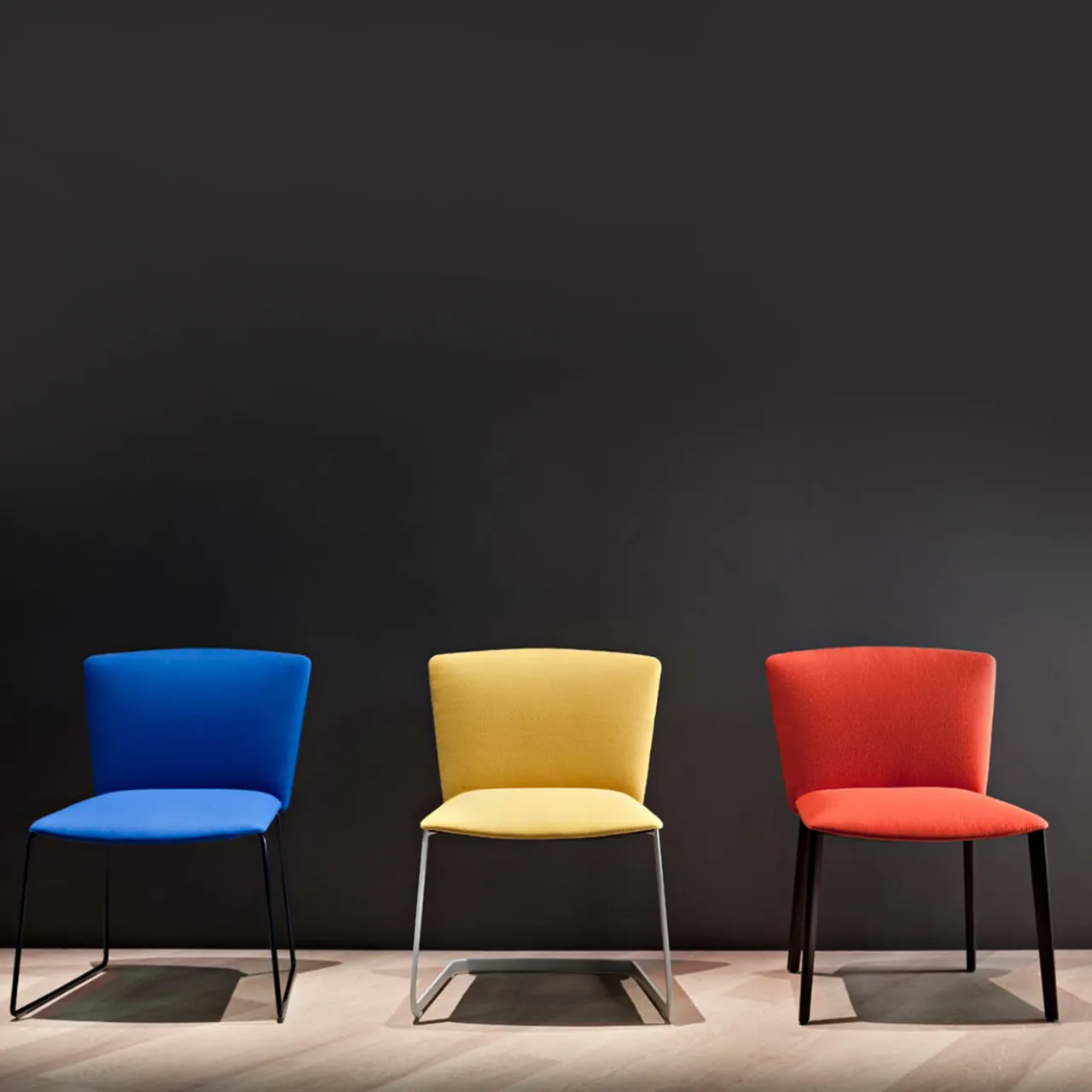 Tecno Spa Office Chairs<Vela Blue Sled Chair by Lievore Altherr Molina