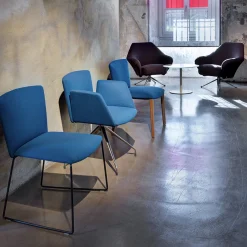 Tecno Spa Office Chairs<Vela Blue Sled Chair by Lievore Altherr Molina