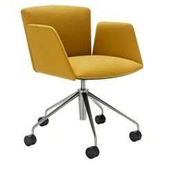 Tecno Spa Office Chairs<Vela Mustard Swivel Armchair by Lievore Altherr Molina