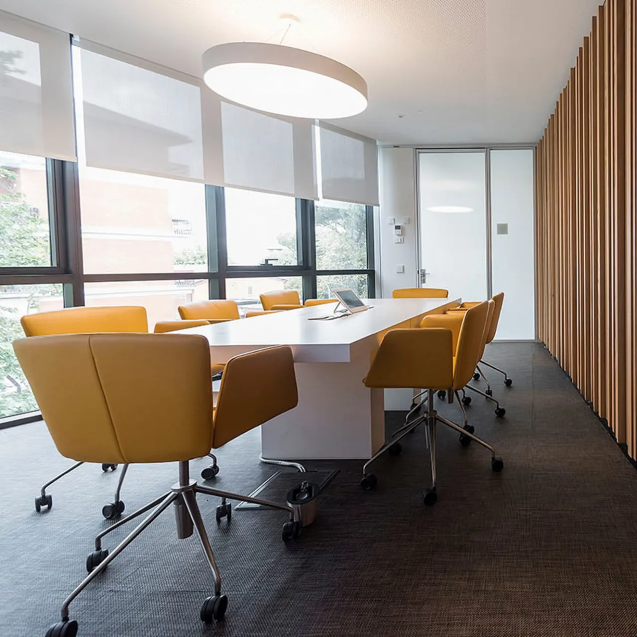 Tecno Spa Office Chairs<Vela Mustard Swivel Armchair by Lievore Altherr Molina