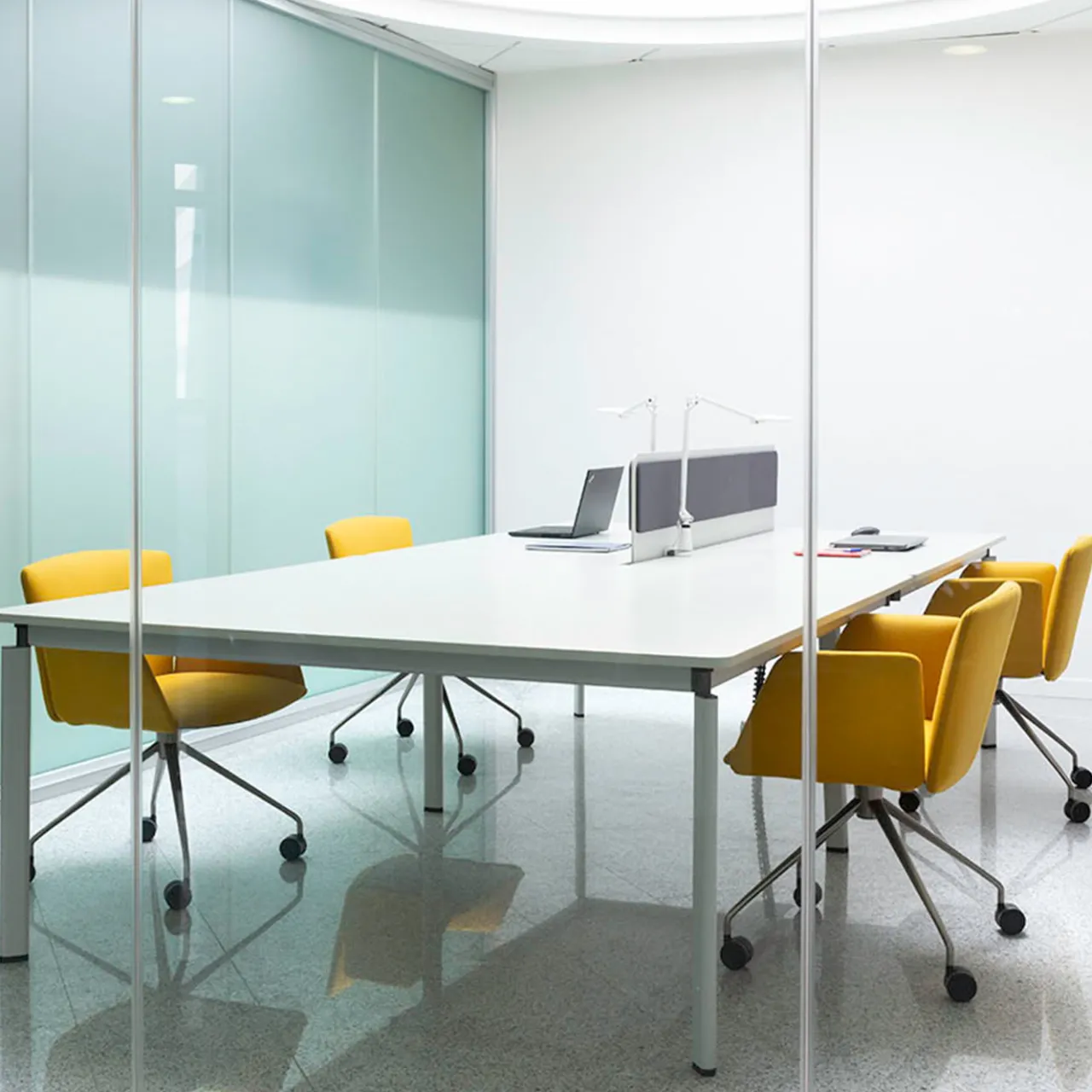 Tecno Spa Office Chairs<Vela Mustard Swivel Armchair by Lievore Altherr Molina