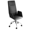 Tecno Spa Office Chairs<Vela Tall Black Leather Swivel Armchair by Lievore Altherr Molina