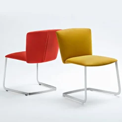 Tecno Spa Office Chairs<Vela Yellow Cantilever Chair by Lievore Altherr Molina