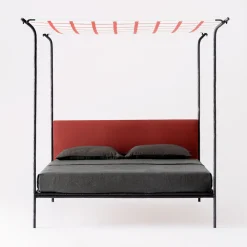 Lispi Beds<Velario Black Iron Canopy Double Bed by Giuseppe Arezzi
