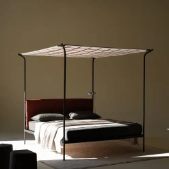 Lispi Beds<Velario Black Iron Canopy Double Bed by Giuseppe Arezzi