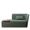 La Cividina Chaises<Velour Green Chaise Longue with Tray- Right