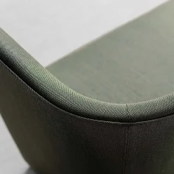 La Cividina Chaises<Velour Green Chaise Longue with Tray- Right