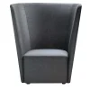 La Cividina Armchairs<Velour High Back Gray Armchair