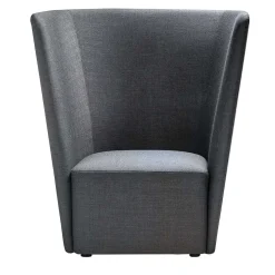 La Cividina Armchairs<Velour High Back Gray Armchair