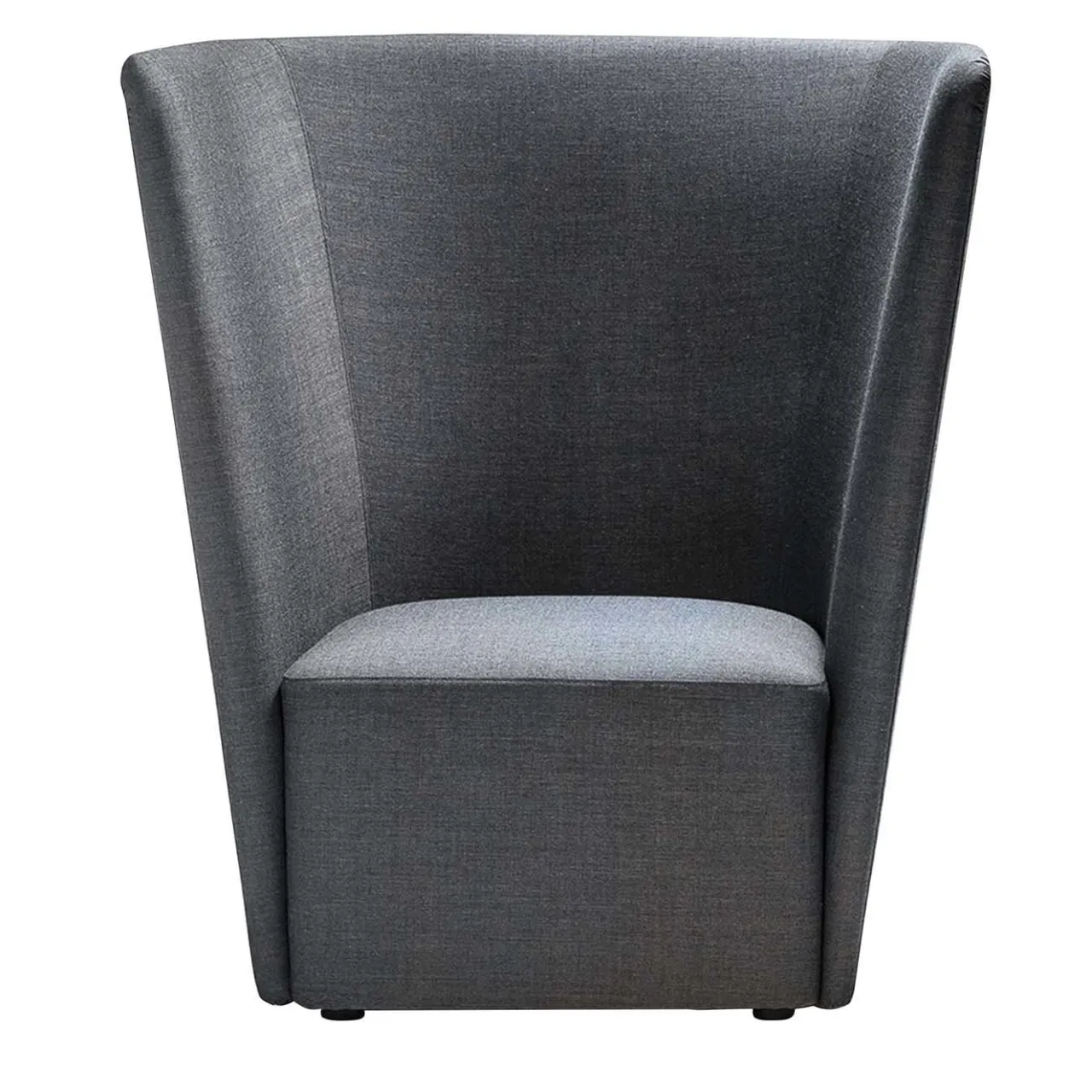 La Cividina Armchairs<Velour High Back Gray Armchair