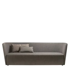 La Cividina Sofas<Velour Taupe 3-Seater Sofa