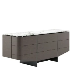 Living Couture Dressers<Venere Dark Grey Dresser with Marble Top