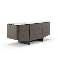 Living Couture Dressers<Venere Dark Grey Dresser with Marble Top