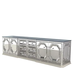 Fratelli Tosi Sideboards Buffets<Venere Silver Murano Glass Sideboard