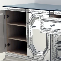 Fratelli Tosi Sideboards Buffets<Venere Silver Murano Glass Sideboard