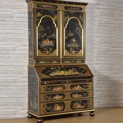 Vangelista 1960 Cabinets<Venezia '700 Chinoiserie Venetian-Style Black Secretaire