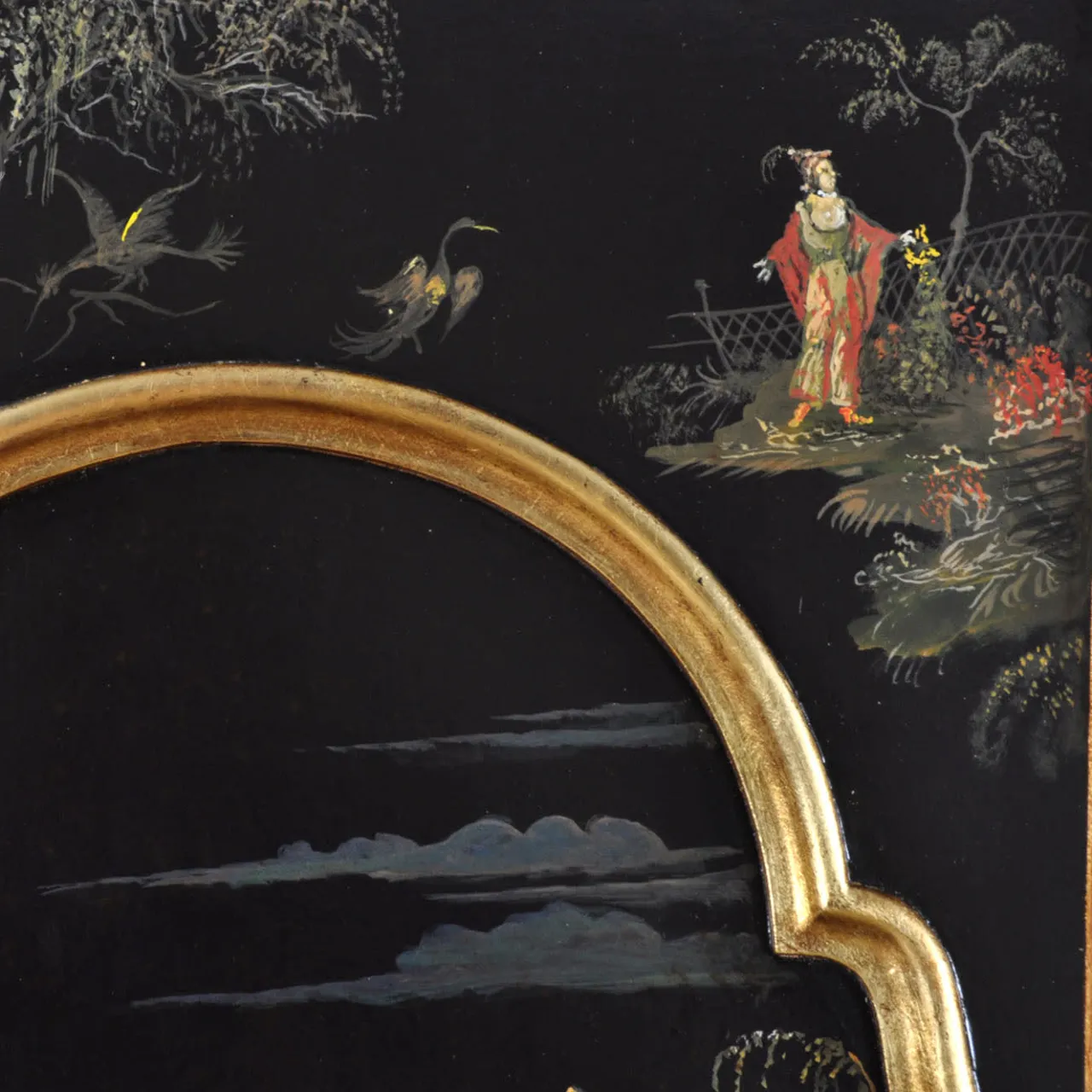 Vangelista 1960 Cabinets<Venezia '700 Chinoiserie Venetian-Style Black Secretaire