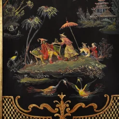 Vangelista 1960 Cabinets<Venezia '700 Chinoiserie Venetian-Style Black Secretaire