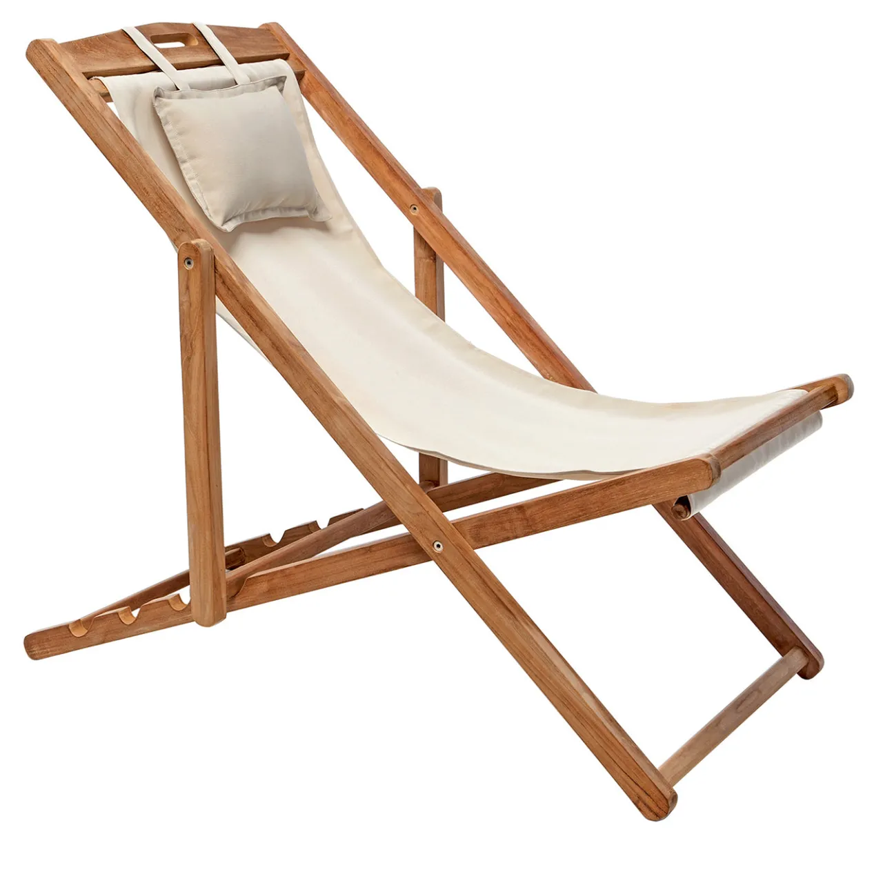 Il Giardino di Legno Outdoor Chairs & Stools<Venezia Ecru Adjustable Deck chair