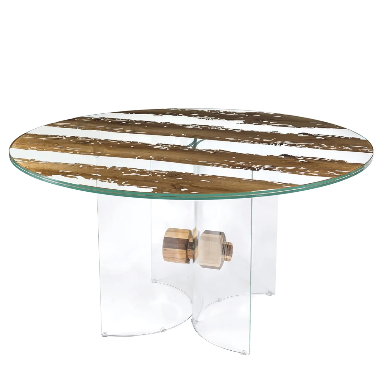 VGnewtrend Dining Tables<Venezia Round Briccola & Glass Table