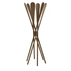 Riva 1920 Coat Stands<Veneziano solid Walnut wood Coat stand