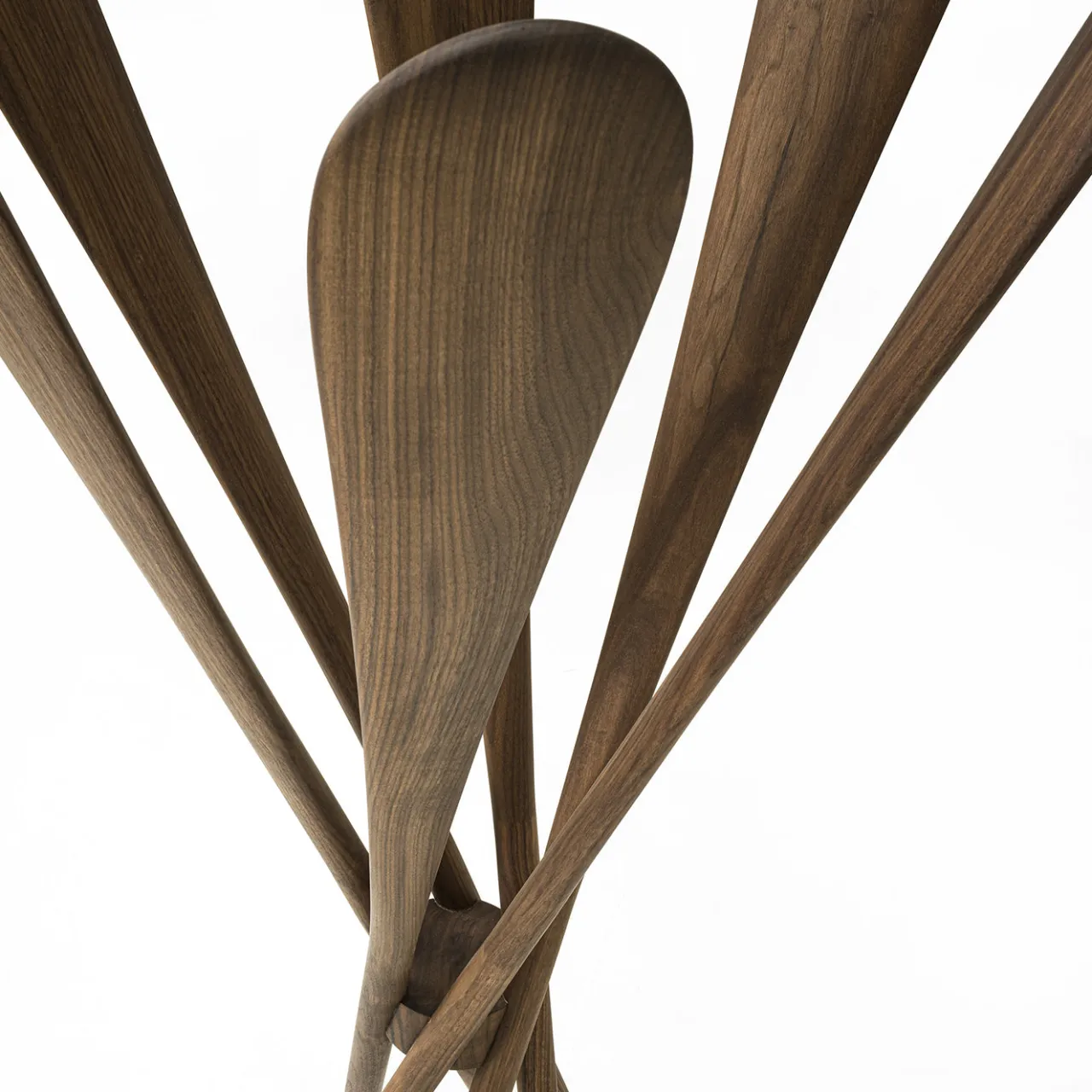 Riva 1920 Coat Stands<Veneziano solid Walnut wood Coat stand