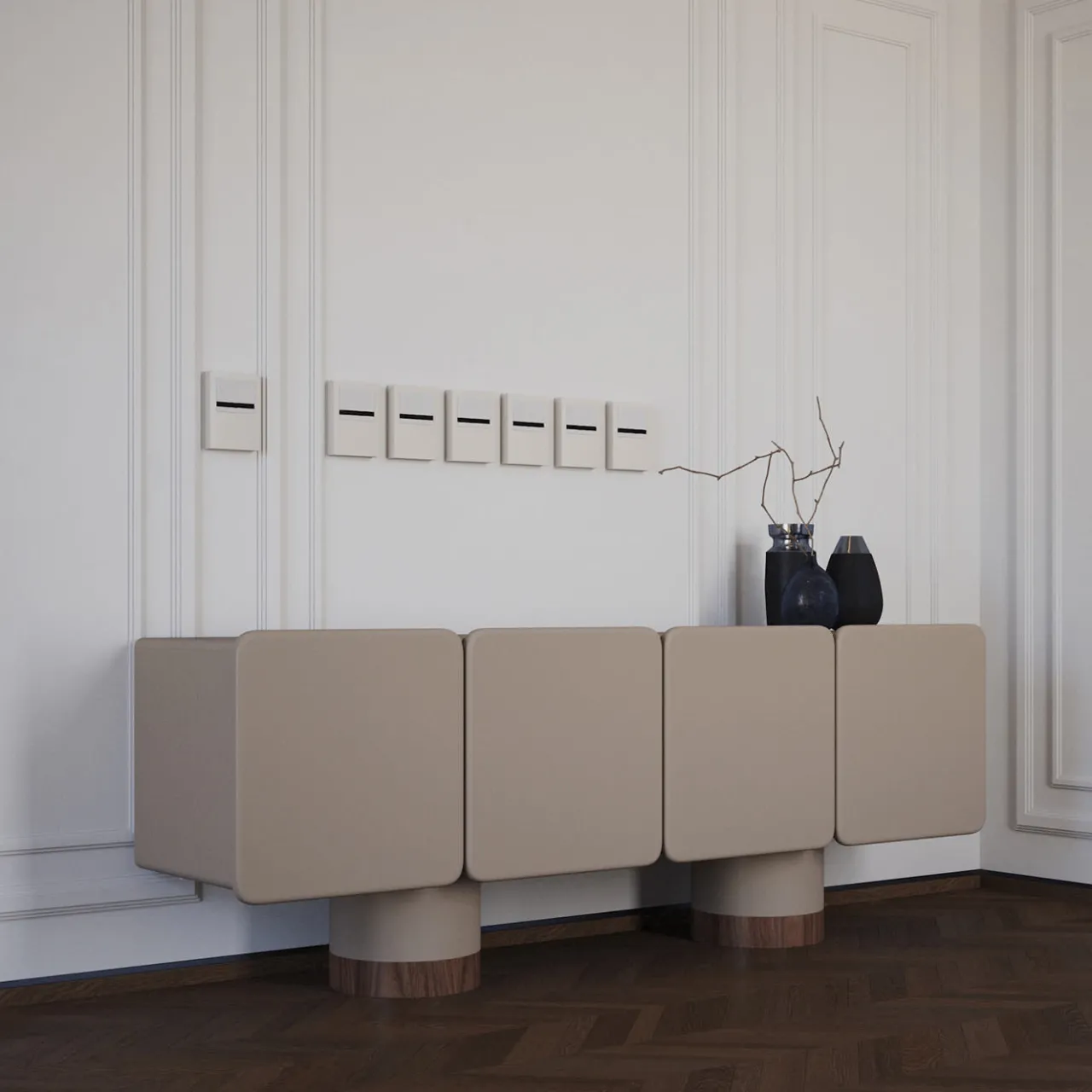 Ultramobili Sideboards Buffets<Venus Greige 4-Doors Sideboard