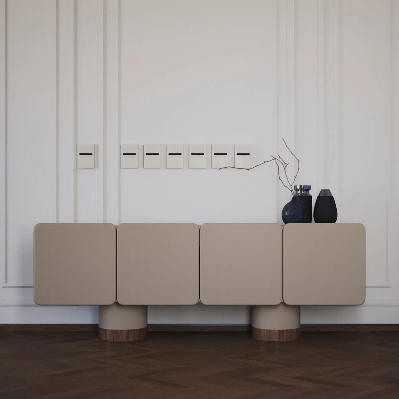 Ultramobili Sideboards Buffets<Venus Greige 4-Doors Sideboard