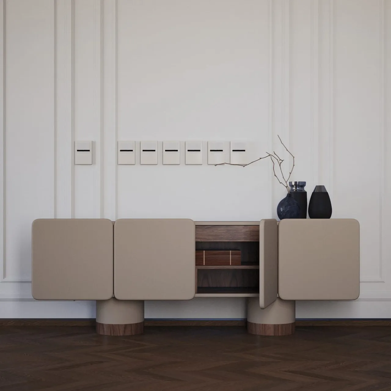 Ultramobili Sideboards Buffets<Venus Greige 4-Doors Sideboard