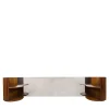 Maria Vittoria Paggini Nightstands<Verale Wood and Steel Headboard with Integrated Night Tables
