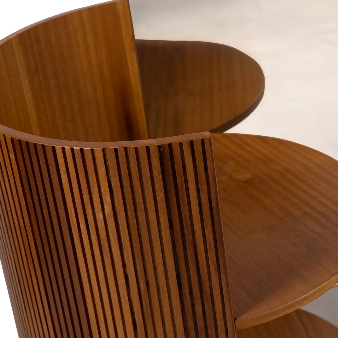 Maria Vittoria Paggini Nightstands<Verale Wood and Steel Headboard with Integrated Night Tables
