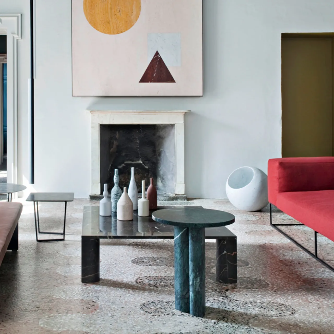 Salvatori Side Tables<Verde Alpi LoveMeLoveMeNot Side Table by Michael Anastassiades