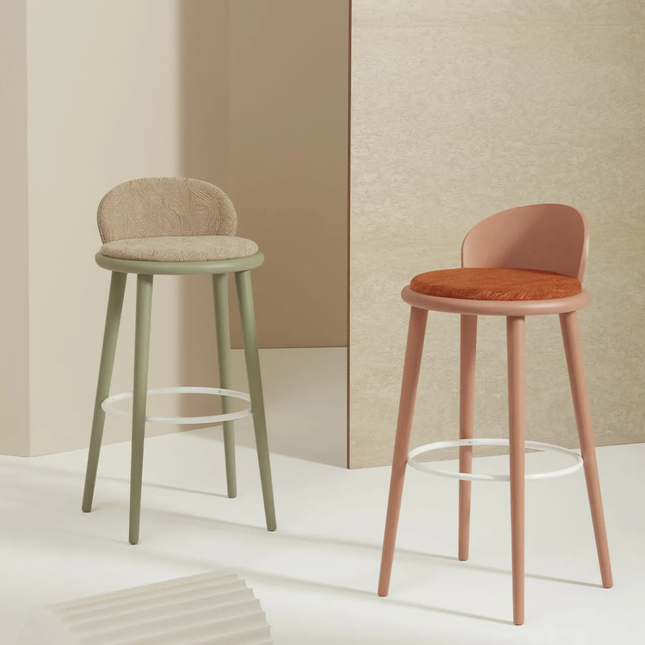 Billiani 1911 Bar Stools<Veretta 928 Red Stool by Cristina Celestino