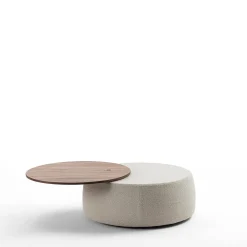Durame Ottomans & Poufs<Verto Beige Round Ottoman and Coffee Table