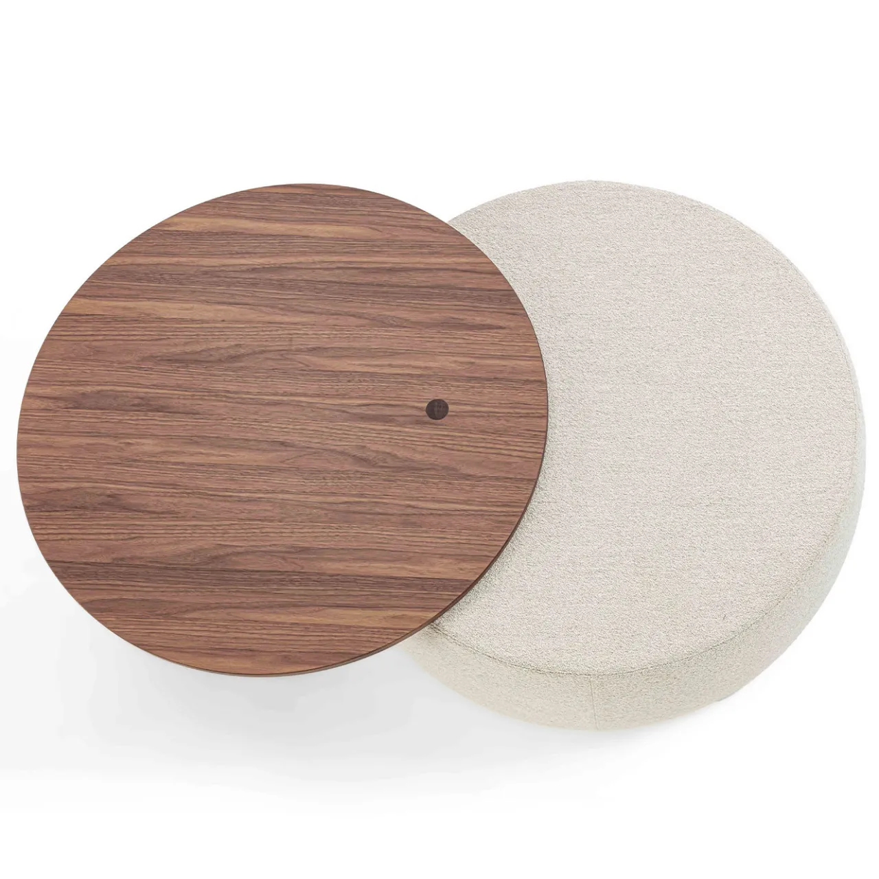Durame Ottomans & Poufs<Verto Beige Round Ottoman and Coffee Table