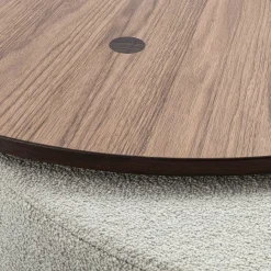 Durame Ottomans & Poufs<Verto Beige Round Ottoman and Coffee Table