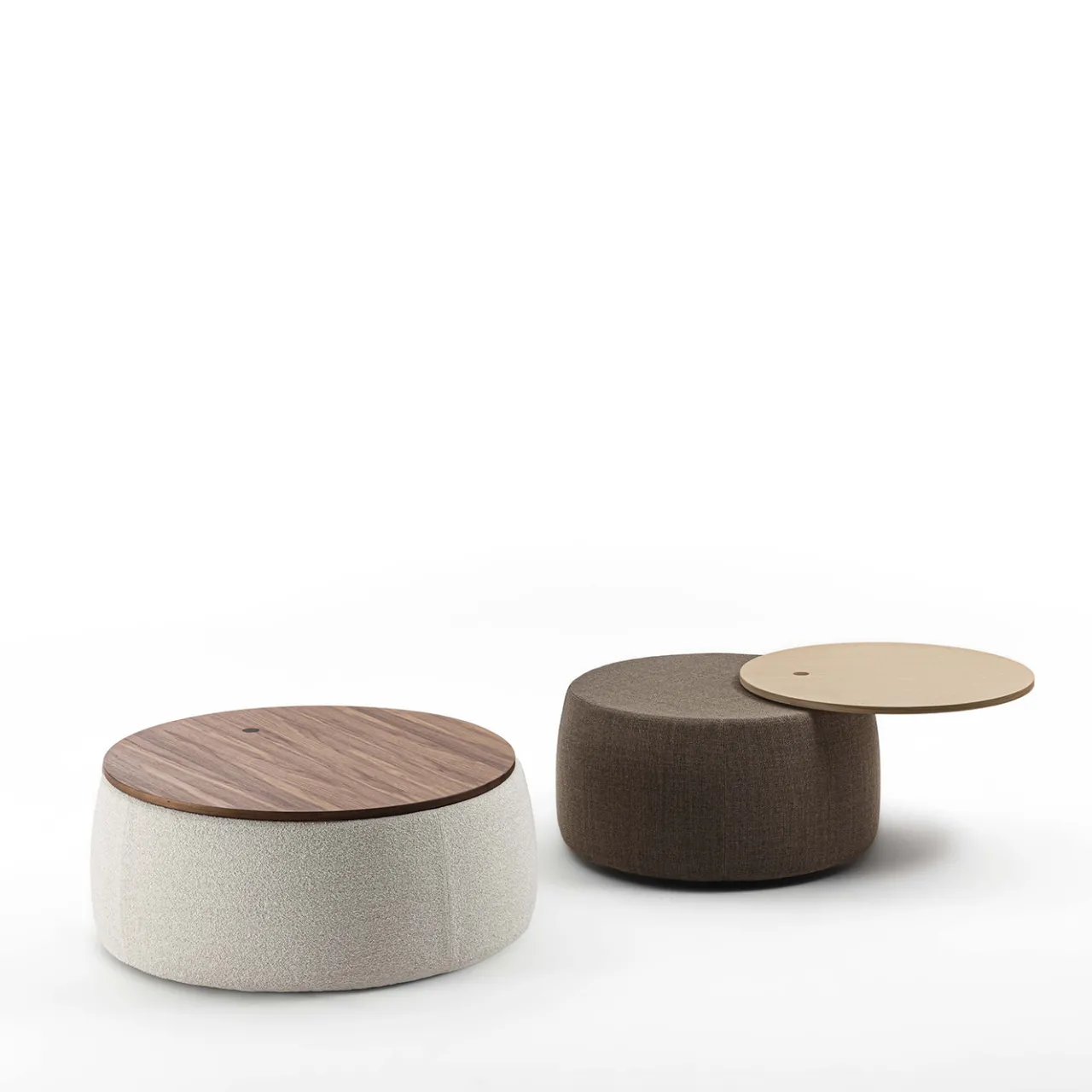 Durame Ottomans & Poufs<Verto Beige Round Ottoman and Coffee Table