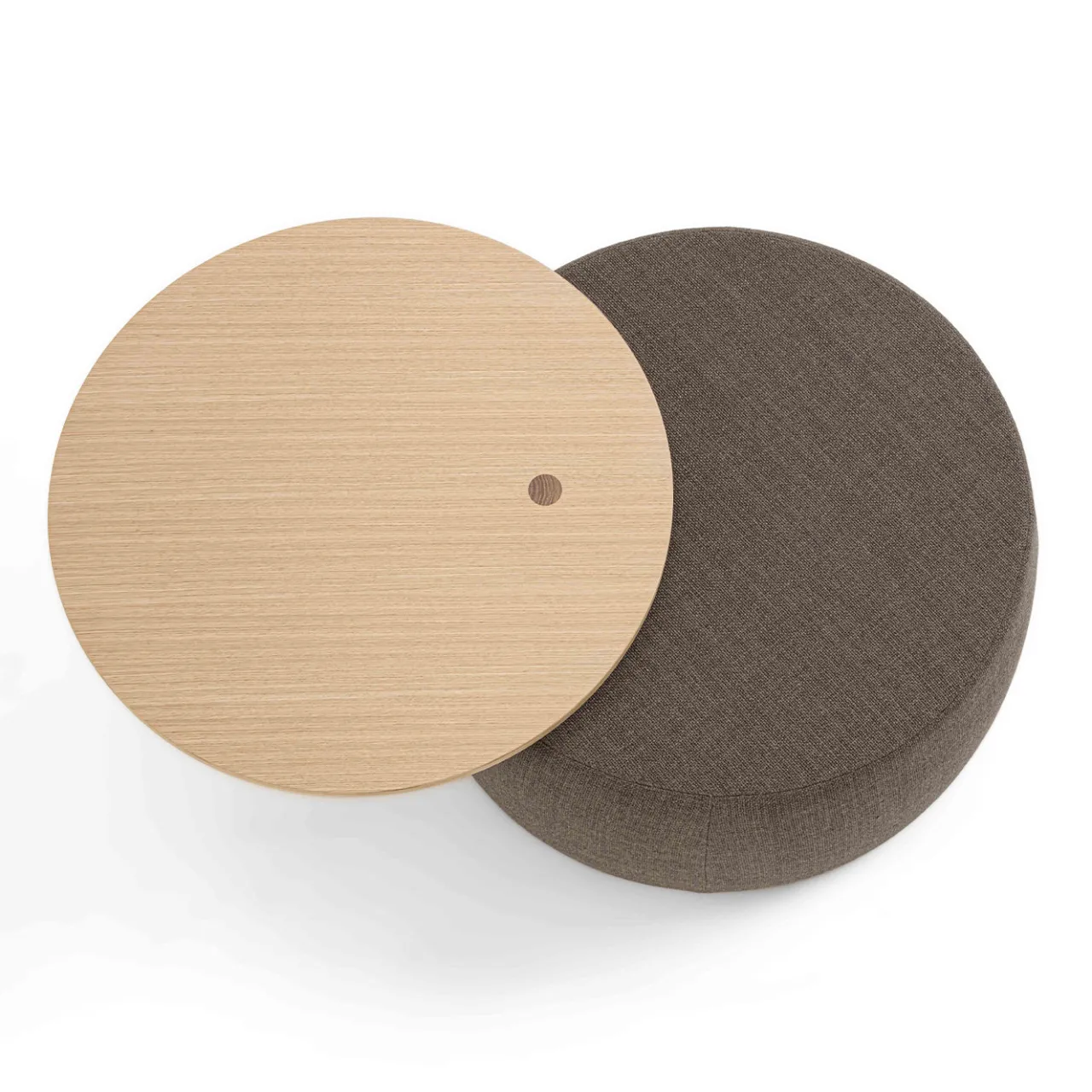 Durame Ottomans & Poufs<Verto Brown Round Ottoman and Coffee Table