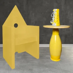 Meccani Design Lounge Chairs<Vescovina Yellow Armchair by Lanfranco Benvenuti
