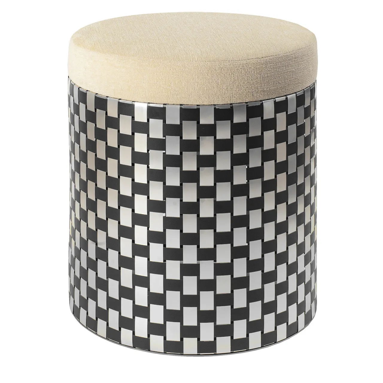 Splot Design Ottomans & Poufs<Vesta Optical Black Pouf