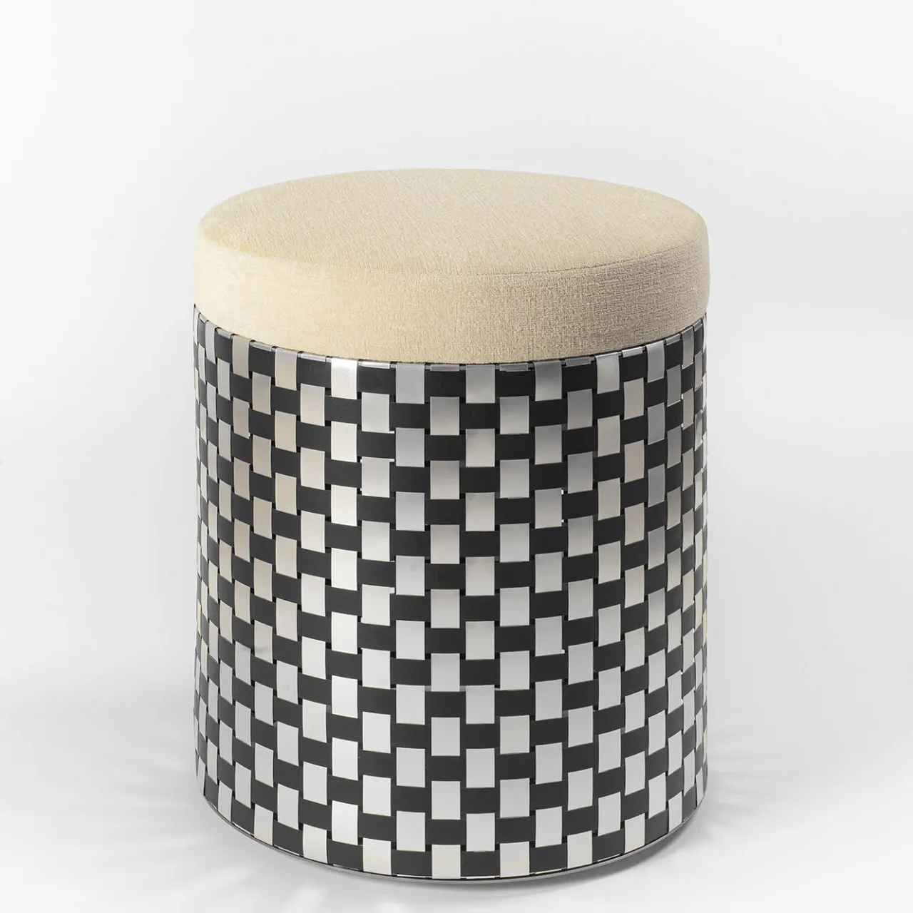 Splot Design Ottomans & Poufs<Vesta Optical Black Pouf