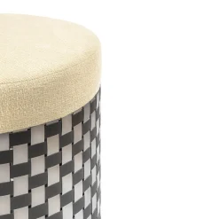 Splot Design Ottomans & Poufs<Vesta Optical Black Pouf