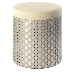 Splot Design Ottomans & Poufs<Vesta Optical Gold Pouf