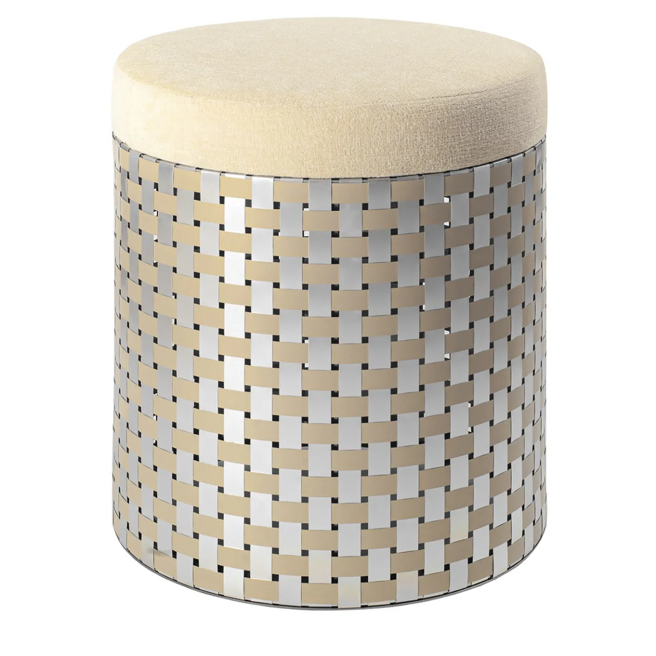 Splot Design Ottomans & Poufs<Vesta Optical Gold Pouf
