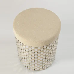 Splot Design Ottomans & Poufs<Vesta Optical Gold Pouf