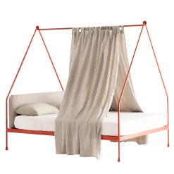 Lispi Beds<Vetta Orange Iron Canopy Double Bed by Luca Madonini