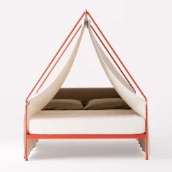 Lispi Beds<Vetta Orange Iron Canopy Double Bed by Luca Madonini