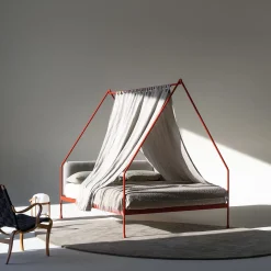 Lispi Beds<Vetta Orange Iron Canopy Double Bed by Luca Madonini