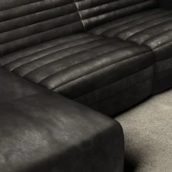 Giopagani Sofas<Vicious Modular Leather Black Sofa