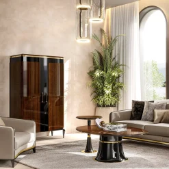 A.R. Arredamenti Bar Cabinets<Victor 2-Door Brown Bar Cabinet